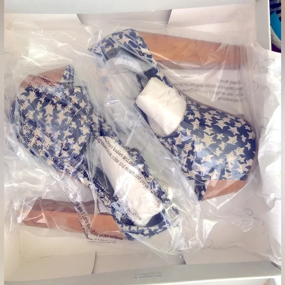 ⭐️Jessica Simpson Dany T-Strap Platforms- Blue American Stars ⭐️ - Picture 10 of 13